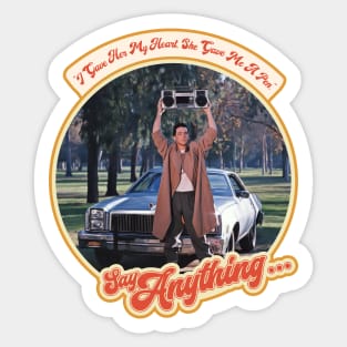 Say Anything... Retro John Cusack Tribute Sticker